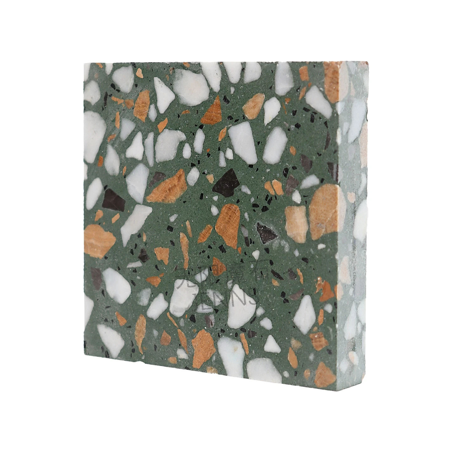 Dark Green Terrazzo Slab